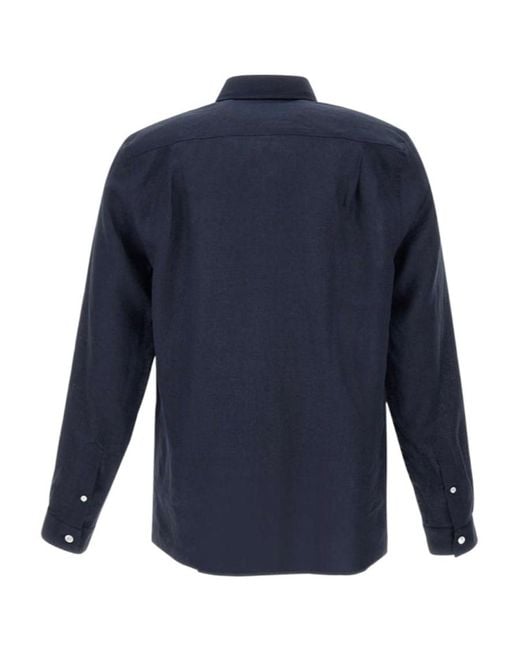 Lacoste Blue Logo-Applique Regular Fit Shirt for men