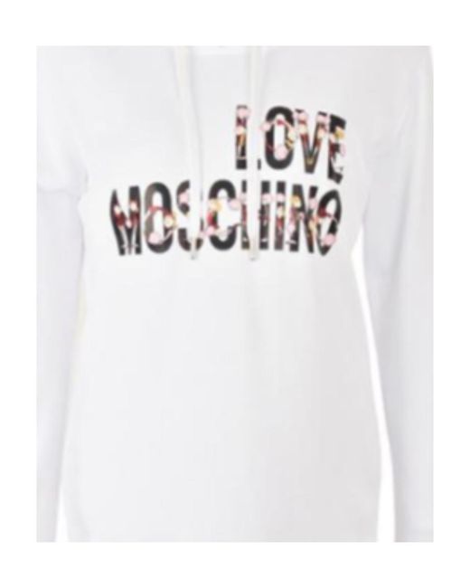 Moschino White Cartoon Letter Printed Sweater