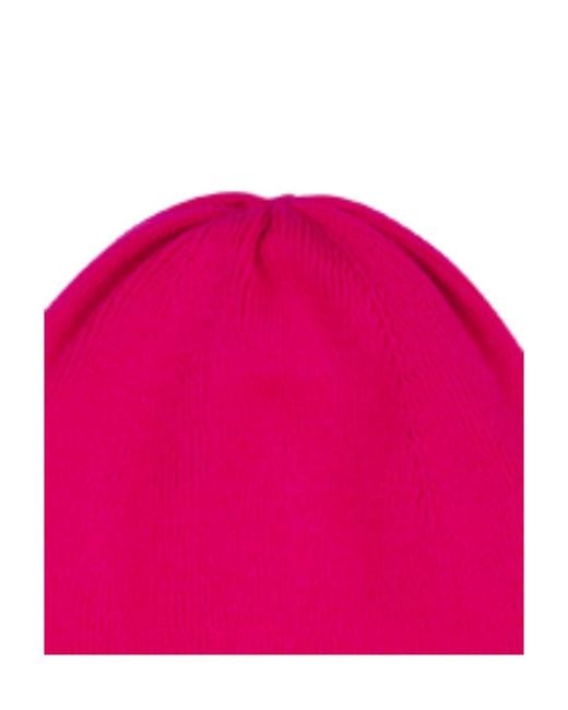 we11done Pink Round Knitted Hat for men