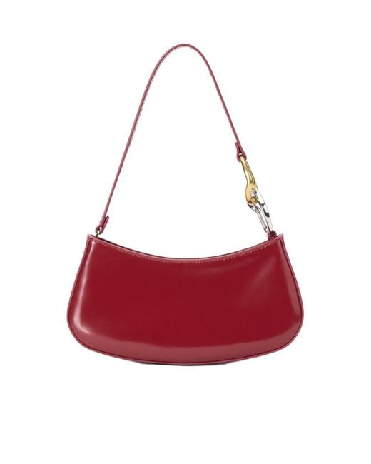 Staud Red Logo Shoulder Bag