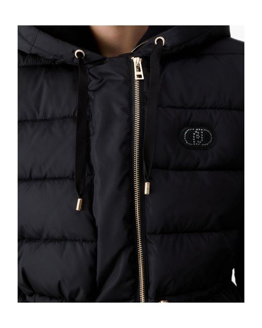 Liu Jo Blue Short Padded Nylon Jacket
