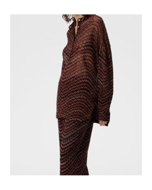 Missoni Brown Zigzag Pattern Blouse