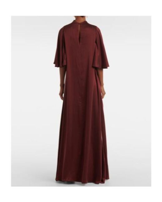 Roksanda Red Kalydria Caped Silk Gown