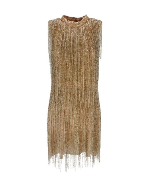Dior Natural Tassel Mini Dress