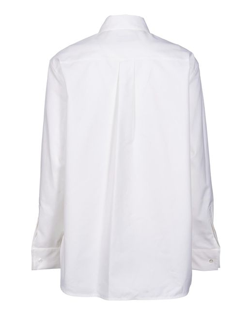 Saint Laurent White Boyfriend Long-Sleeved Shirt