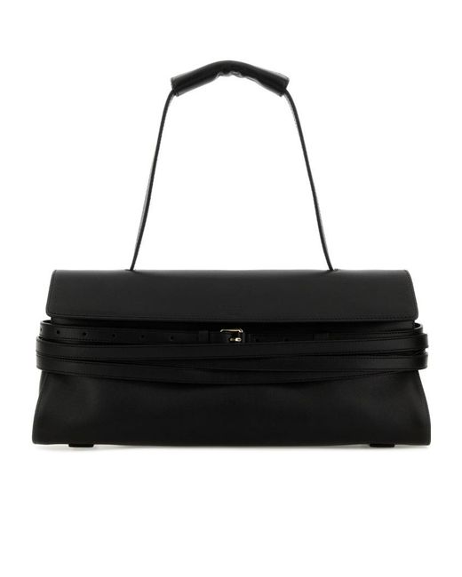 Moschino Black Strapped Shoulder Bag