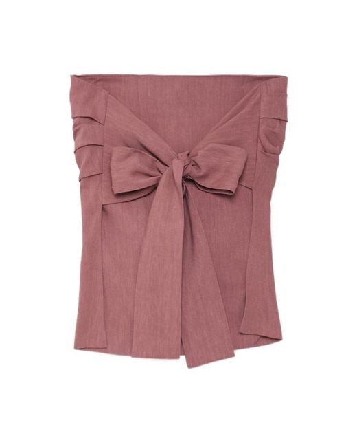 Ottod'Ame Purple Off-Shoulder Top