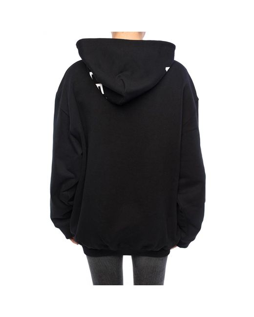 Balenciaga Black Oversized Logo Hoodie