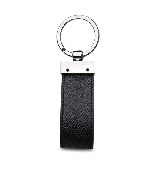 Dolce & Gabbana Black Logo Plaque Keyring for men