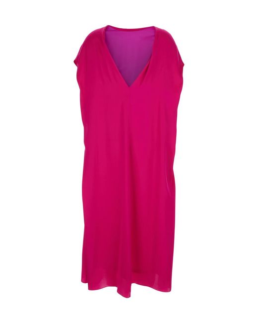 Dries Van Noten Pink Diria V-Back Midi Dress