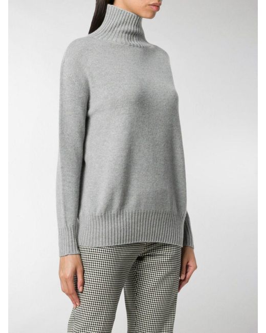 Max Mara Gray Turtleneck Pullover