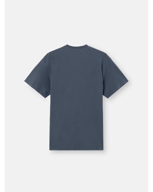 Stone Island Blue Logo Patch Crewneck T-Shirt for men