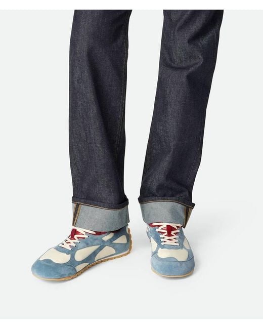 Bottega Veneta Blue Orbit Flash Low-Top Sneakers for men
