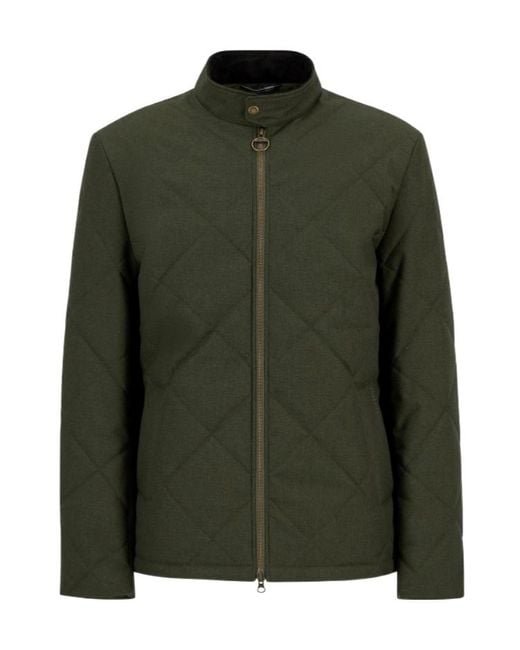Barbour Green Stand-Up Collar Casual Jacket for men