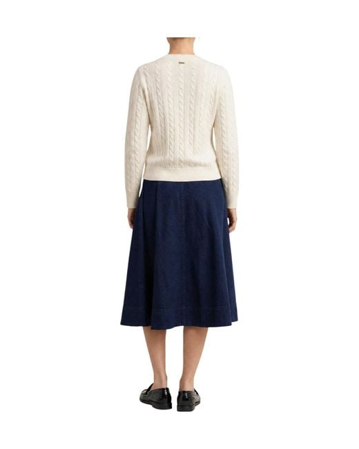 Barbour White Long-Sleeved Sweater