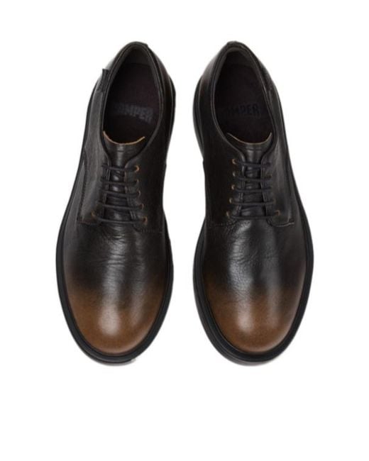 Camper Black Leather Shoes For for men