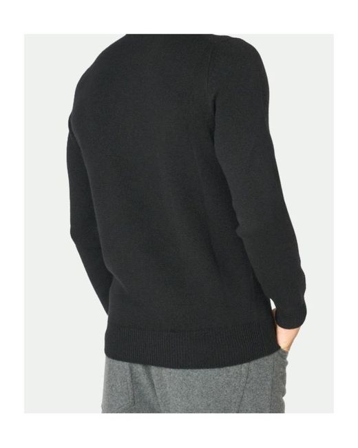 Malo Black Crew-Neck Long-Sleeve Sweater for men