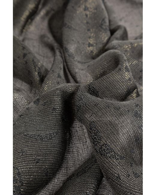 Zadig & Voltaire Gray Glenn Monogram Frayed Edge Scarf
