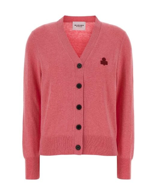 Isabel Marant Pink Isabel Marant Étoile Karina V-Neck Cardigan