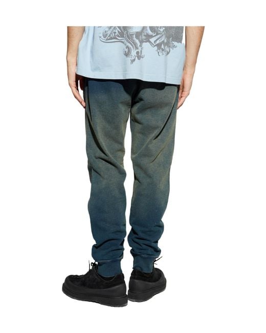 DIESEL Blue P-Wafy Tapered-Leg Sweatpants for men