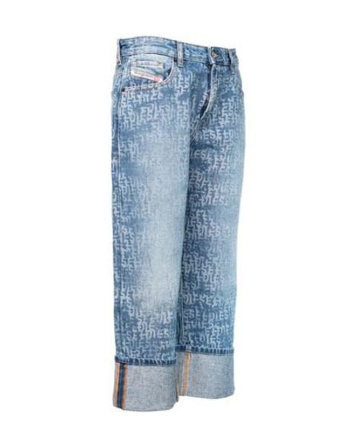DIESEL Blue 1999 Straight-Leg Logo Patch Jeans