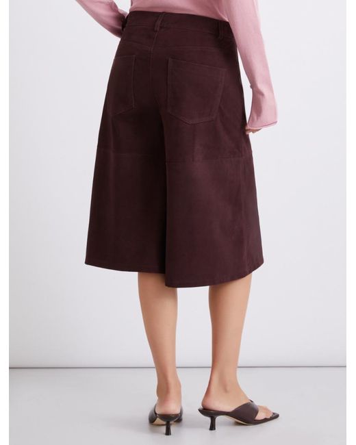 Marella Purple Suede Culottes