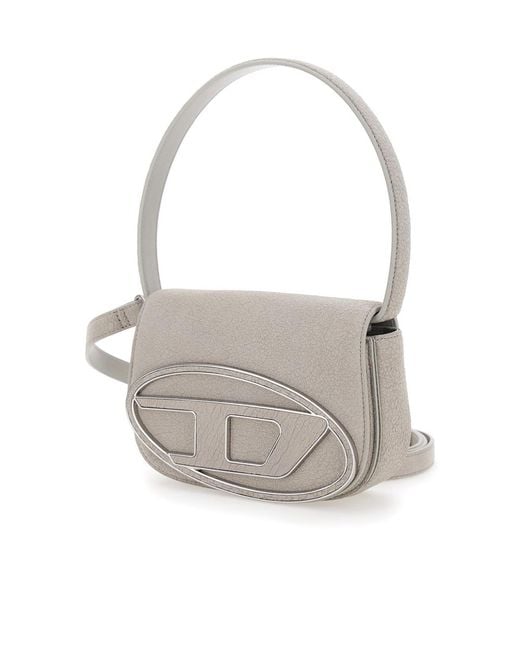 DIESEL Gray 1Dr-Iconic Foldover Top Shoulder Bag