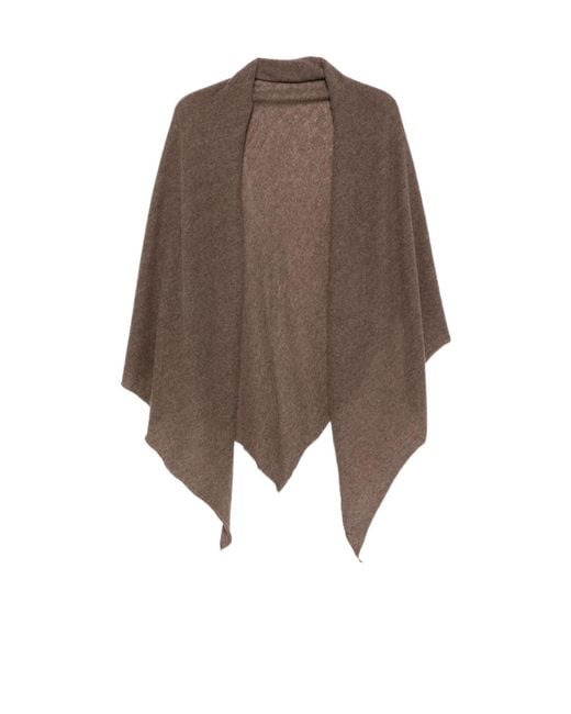 Faliero Sarti Brown Asymmetrical Shawl