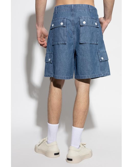 Givenchy Blue Cargo Shorts for men