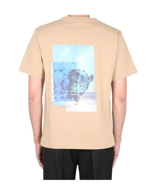 sunflower Natural Crew Neck Short-Sleeved T-Shirt for men