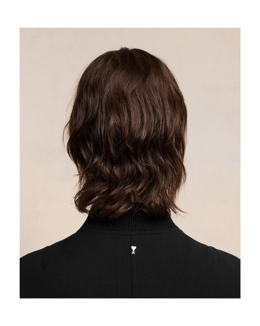 AMI Black Zip-Up Padded Bomber Jacket