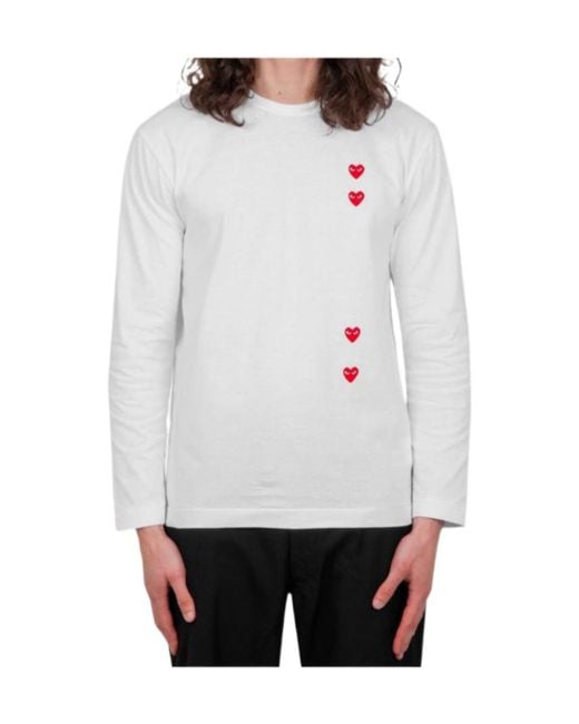 COMME DES GARÇONS PLAY White Crew Neck T-Shirt for men