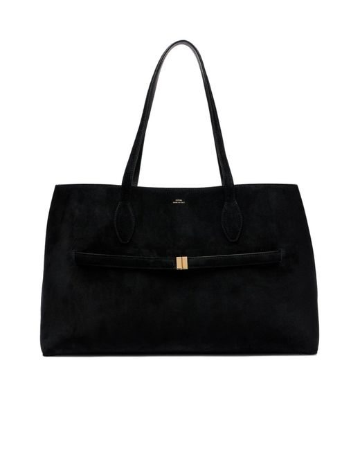 Totême  Black Double Handle Shoulder Bag