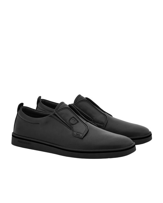 Ferragamo Black Round Toe Business Casual Shoes for men