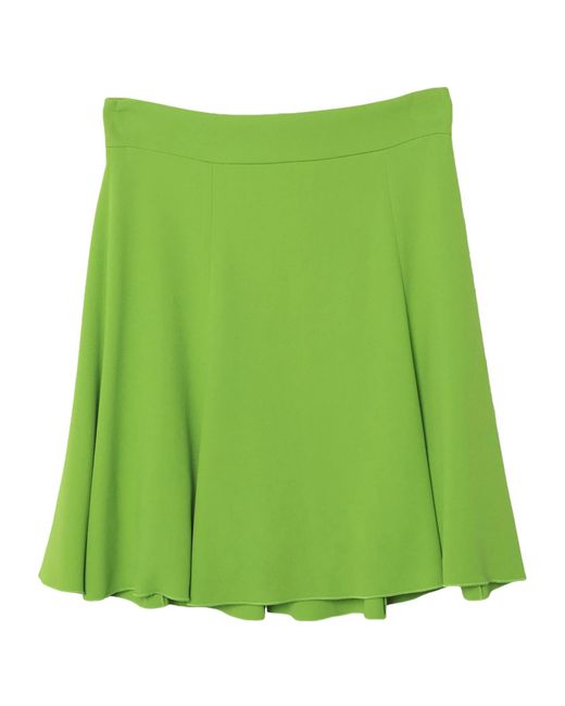 Dolce & Gabbana Green Crepe Flared Skirt