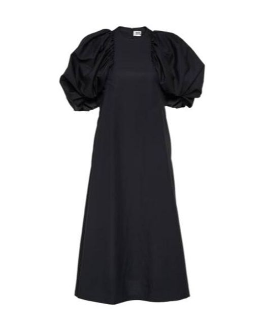 Comme des Garçons Black Puff-Sleeve Cotton Poplin Maxi Dress
