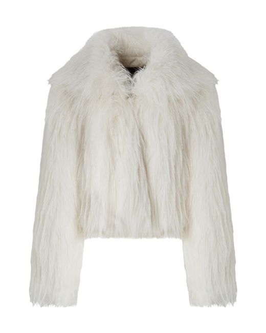 Pinko White Long-Sleeved Cropped Jacket