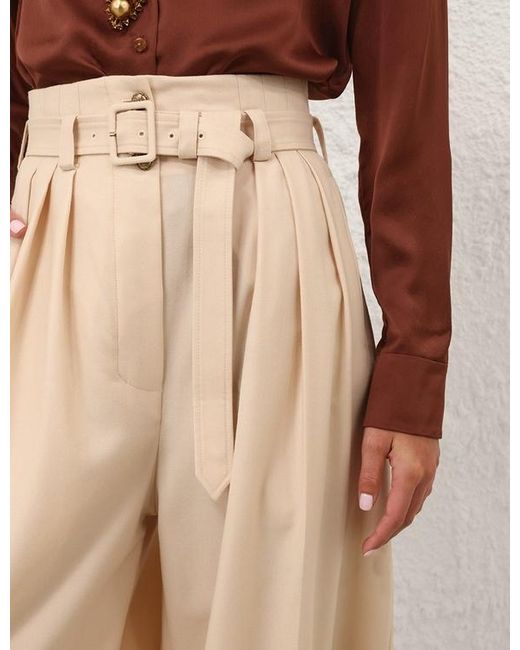Zimmermann Natural Wool Harem Pants