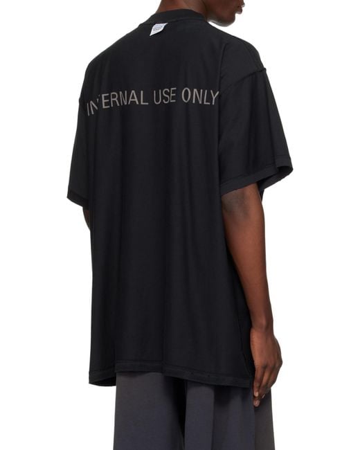Balenciaga Internal Use Only Inside-Out T-Shirt Oversized in