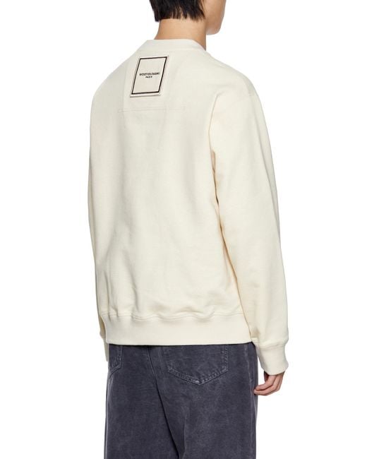 Wooyoungmi Natural Round Collar Long Sleeve Sweater for men
