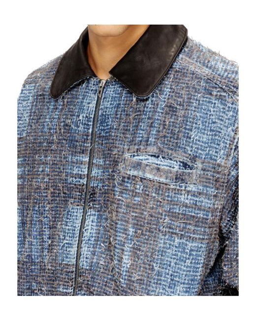 DIESEL Blue Jacket for men