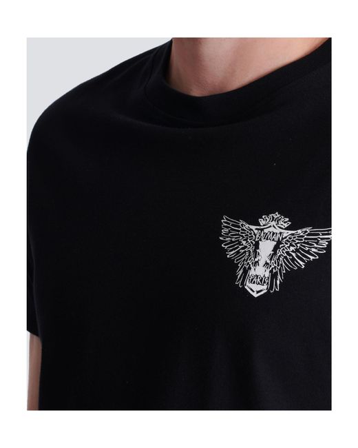 Balmain Black T-Shirt With Wings Print for men