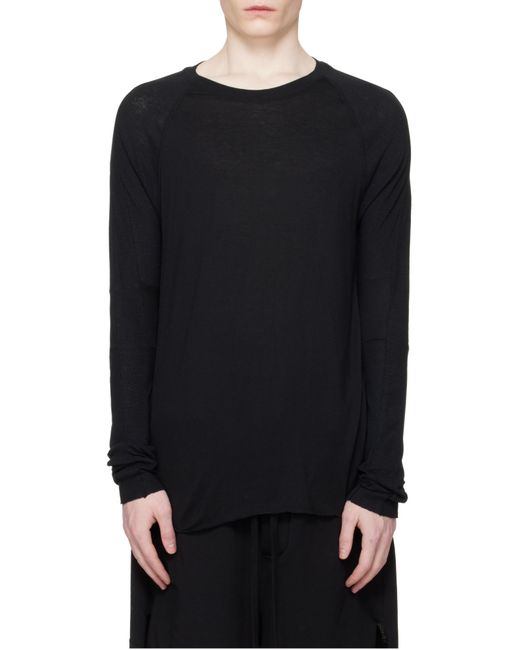Thom Krom Black Long Sleeve T-Shirt for men
