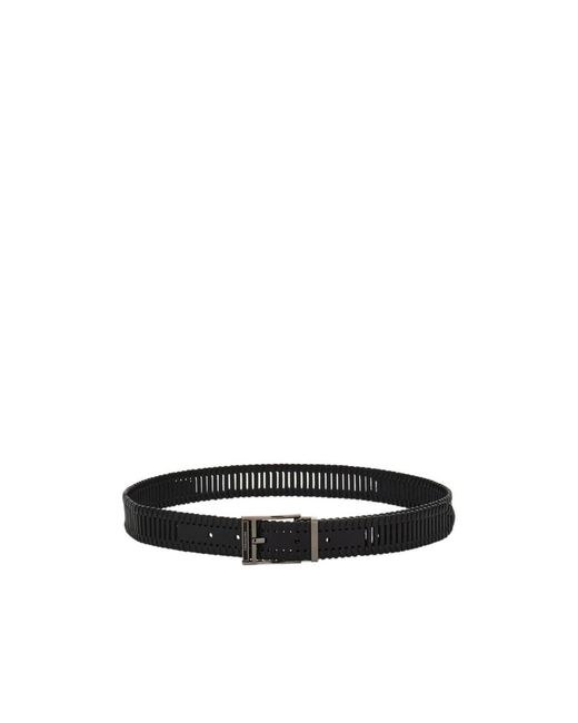 Ferragamo White Ferragamo Adjustable Buckle Belt for men