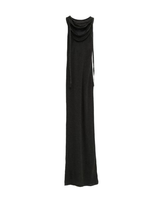 Paloma Wool Black Pleated Sleeveless Dress