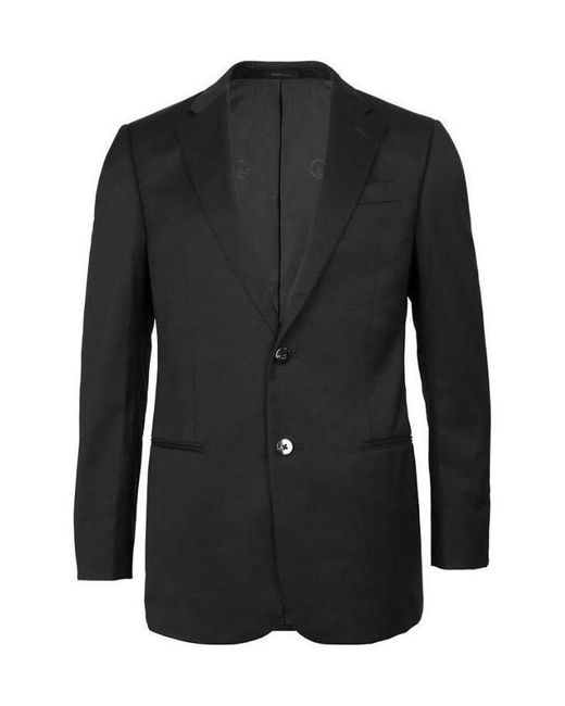Armani Collezioni Black Logo Suit Jacket for men