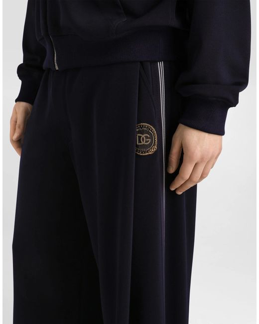 Dolce & Gabbana Blue Drawstring Sweatpants for men