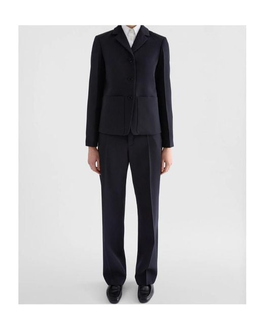 Jil Sander Blue Wool Gabardine Jacket