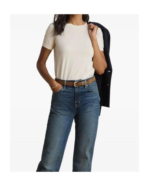 Ralph Lauren Natural Lauren Short-Sleeve Knitted Top