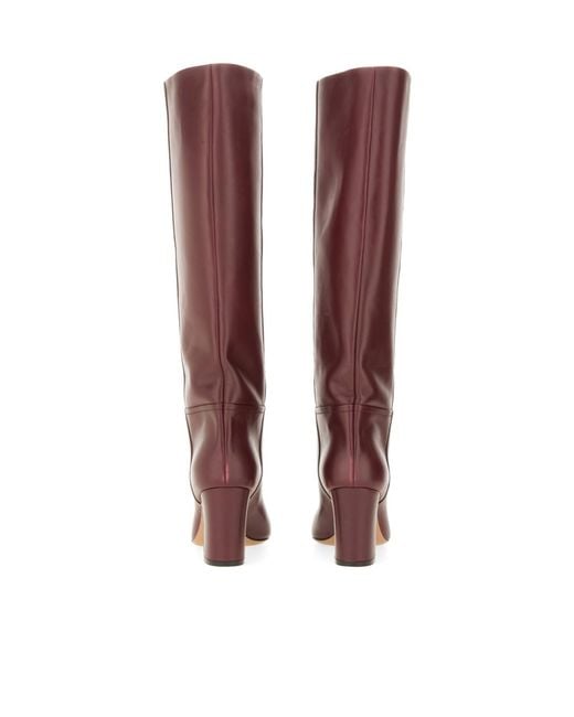 Paris Texas Red 70Mm Leather Block-Heel Boots